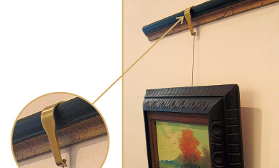 Traditional Picture Rail Hook System